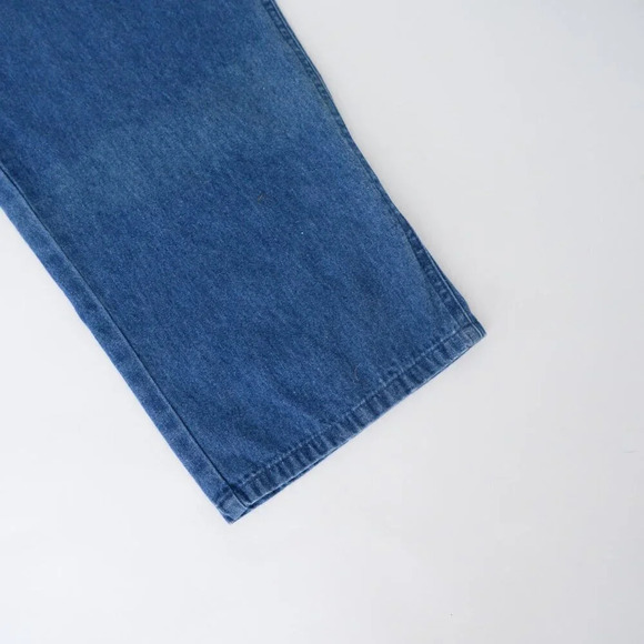 Vintage 90'S Tabi International Blue 100% Cotton Straight Leg Overalls M - Picture 4 of 16